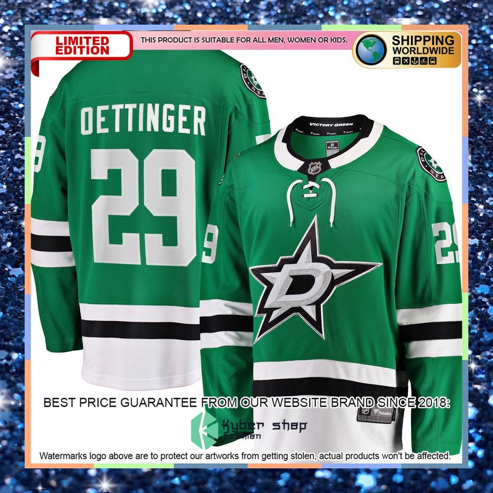Jake Oettinger Dallas Stars Home Kelly Green Hockey Jersey 5 Jake Oettinger Dallas Stars Home Kelly Green Hockey Jersey word1