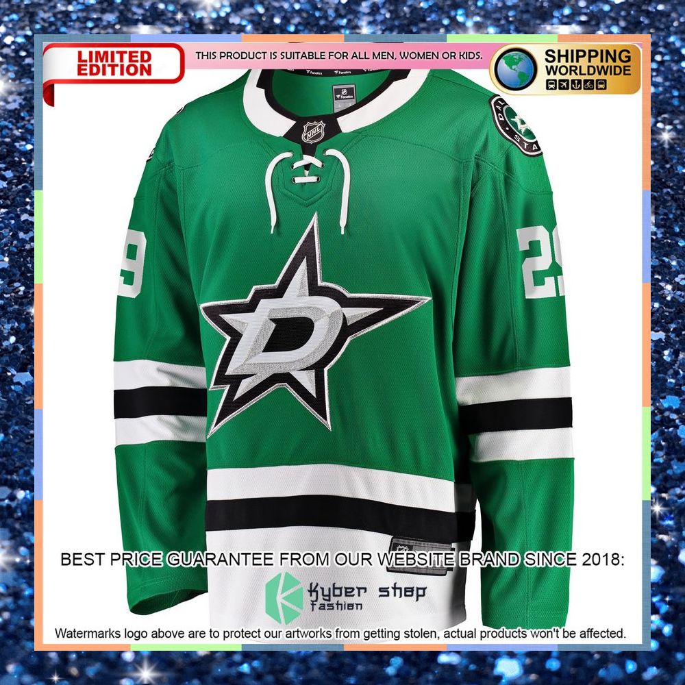 Jake Oettinger Dallas Stars Home Kelly Green Hockey Jersey 6 Jake Oettinger Dallas Stars Home Kelly Green Hockey Jersey word1