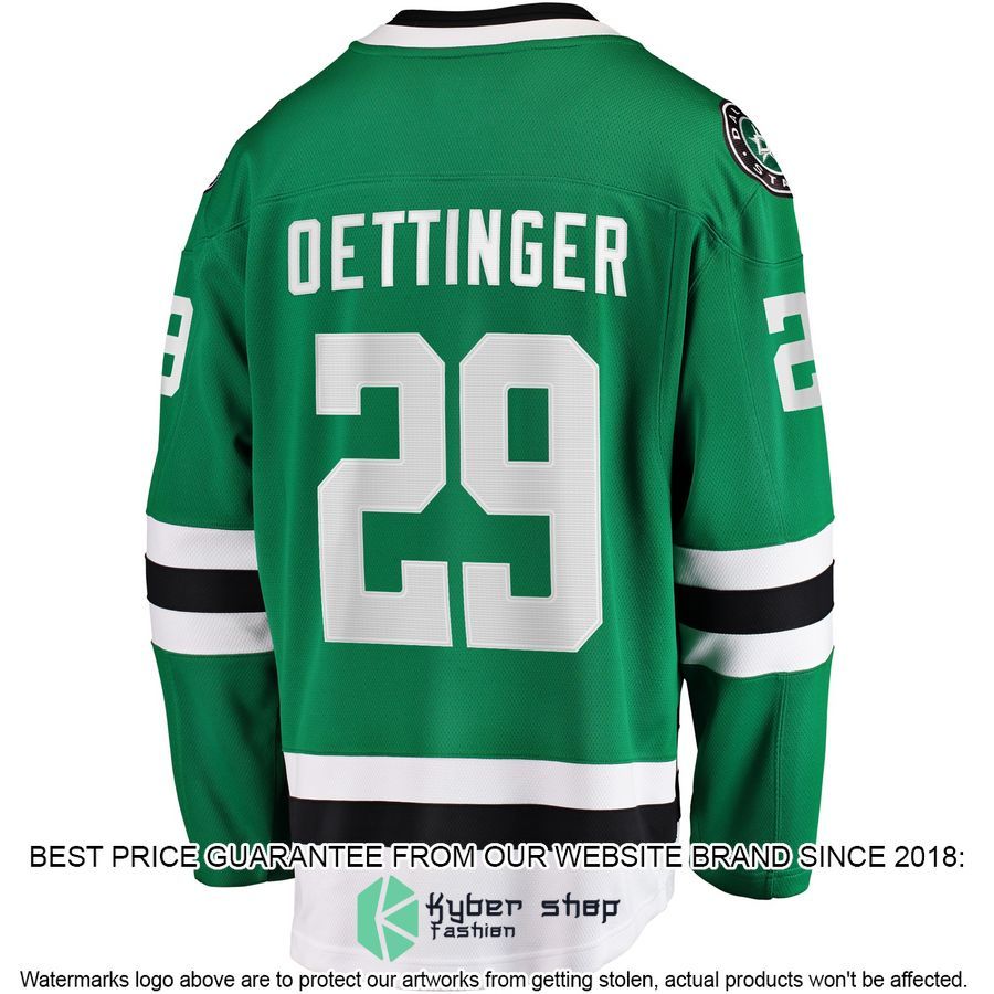 Jake Oettinger Dallas Stars Home Kelly Green Hockey Jersey 3 Jake Oettinger Dallas Stars Home Kelly Green Hockey Jersey word1