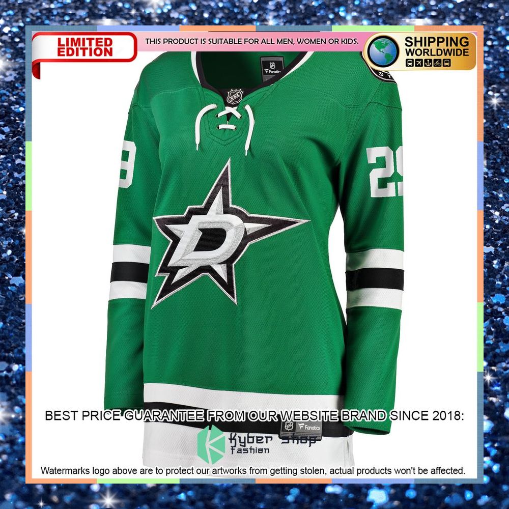 Jake Oettinger Dallas Stars Women's Home Kelly Green Hockey Jersey 6 Jake Oettinger Dallas Stars Women's Home Kelly Green Hockey Jersey word2