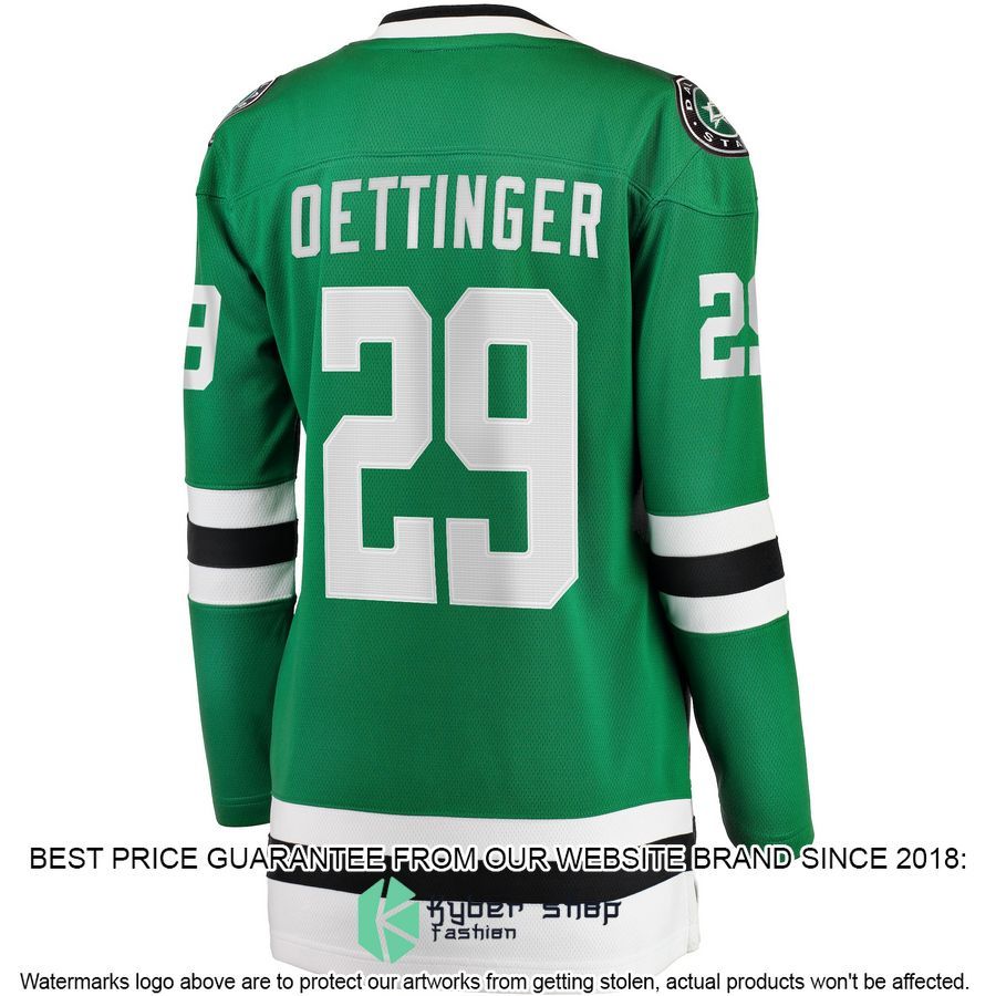 Jake Oettinger Dallas Stars Women's Home Kelly Green Hockey Jersey 3 Jake Oettinger Dallas Stars Women's Home Kelly Green Hockey Jersey word2