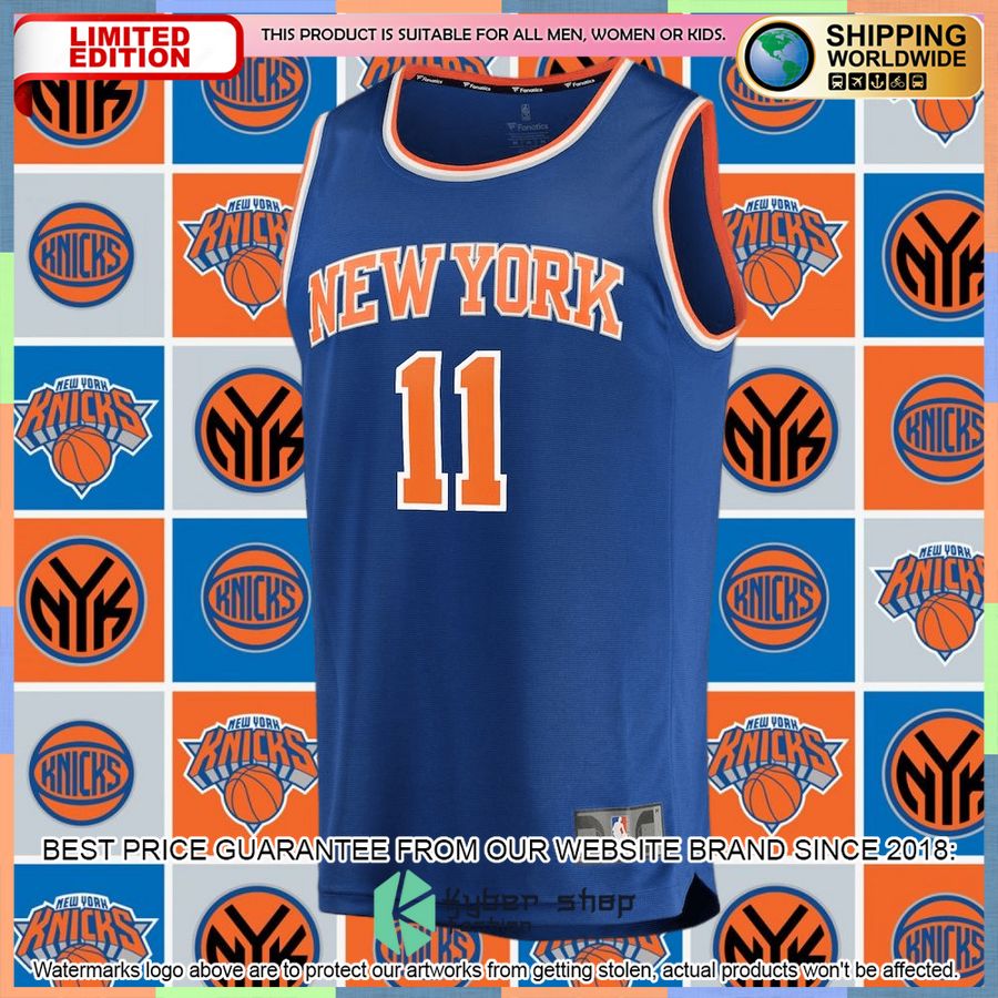 Jalen Brunson New York Knicks Blue Basketball Jersey 5 Jalen Brunson New York Knicks Blue Basketball Jersey word1
