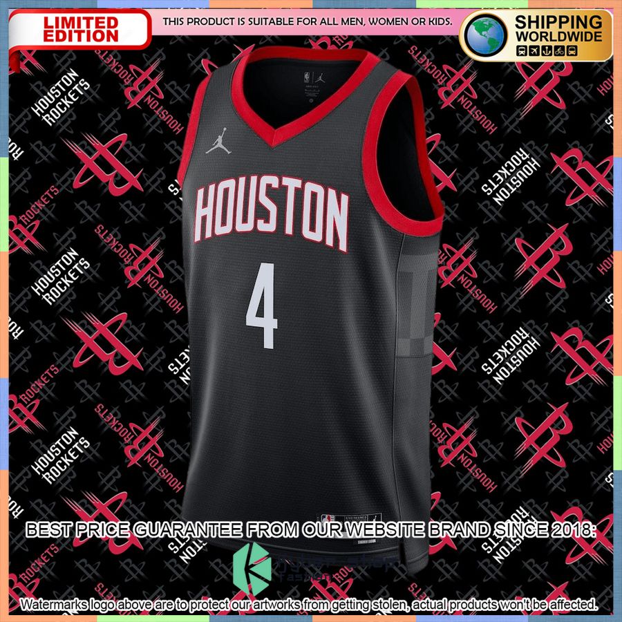 Jalen Green Houston Rockets Jordan Brand 2022-23 Black Basketball Jersey 5 Jalen Green Houston Rockets Jordan Brand 2022-23 Black Basketball Jersey word1