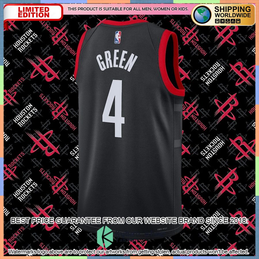 Jalen Green Houston Rockets Jordan Brand 2022-23 Black Basketball Jersey 6 Jalen Green Houston Rockets Jordan Brand 2022-23 Black Basketball Jersey word1