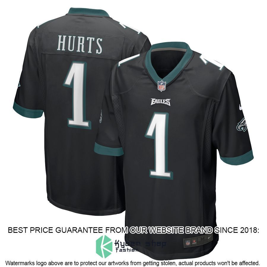 Jalen Hurts Philadelphia Eagles Alternate Black Football Jersey