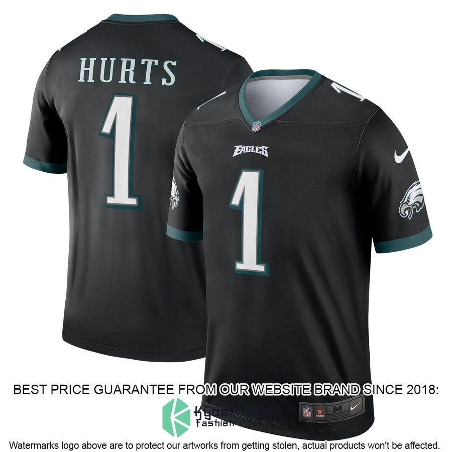 Jalen Hurts Philadelphia Eagles Legend Black Football Jersey 4 Jalen Hurts Philadelphia Eagles Legend Black Football Jersey word1