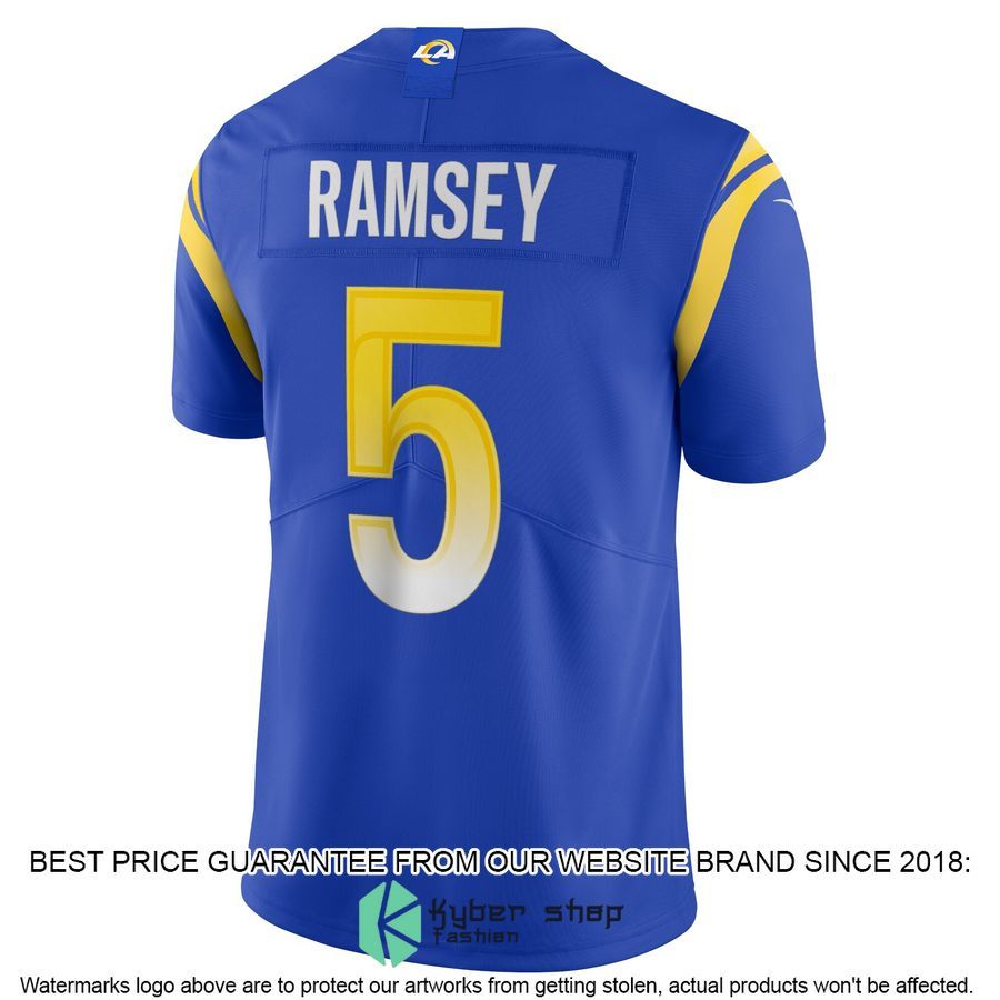 Jalen Ramsey Los Angeles Rams Team Vapor Royal Football Jersey 3 Jalen Ramsey Los Angeles Rams Team Vapor Royal Football Jersey word3