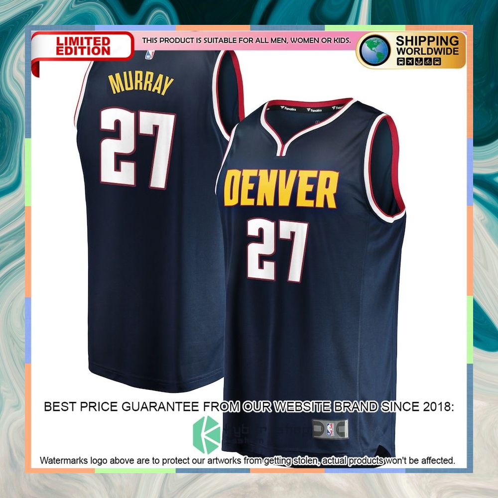 Jamal Murray Denver Nuggets Blue Basketball Jersey 4 Jamal Murray Denver Nuggets Blue Basketball Jersey word1
