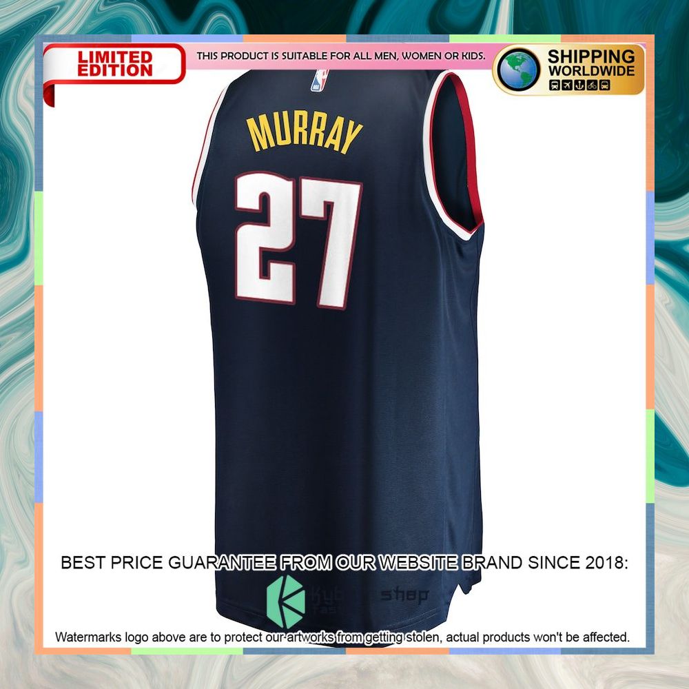 Jamal Murray Denver Nuggets Blue Basketball Jersey 6 Jamal Murray Denver Nuggets Blue Basketball Jersey word1