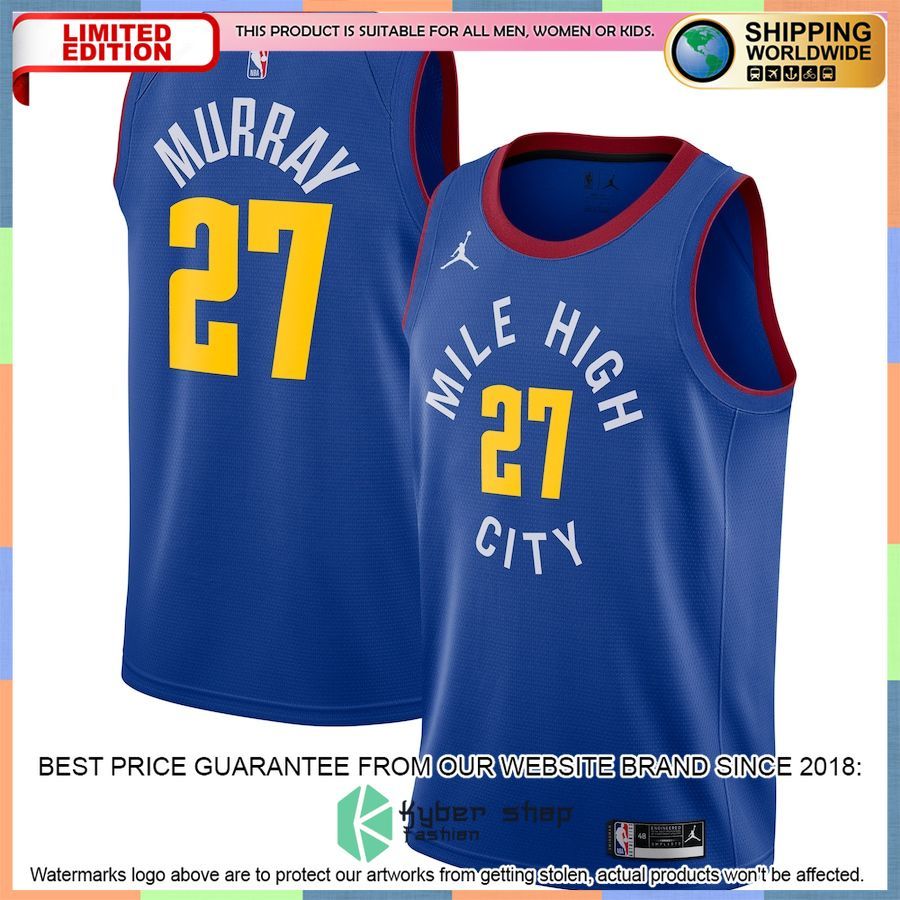 Jamal Murray Denver Nuggets Jordan Brand 2020-21 Blue Basketball Jersey