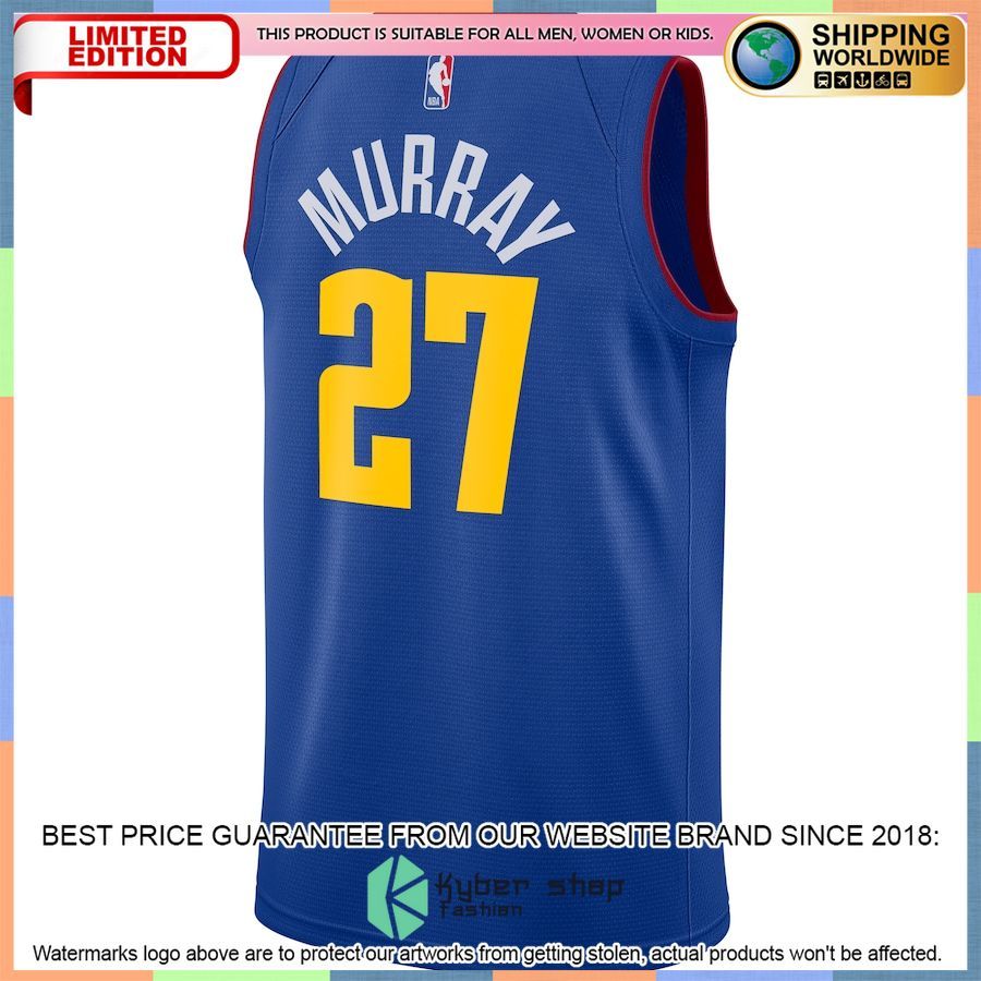 Jamal Murray Denver Nuggets Jordan Brand 2020-21 Blue Basketball Jersey 3 Jamal Murray Denver Nuggets Jordan Brand 2020-21 Blue Basketball Jersey word1