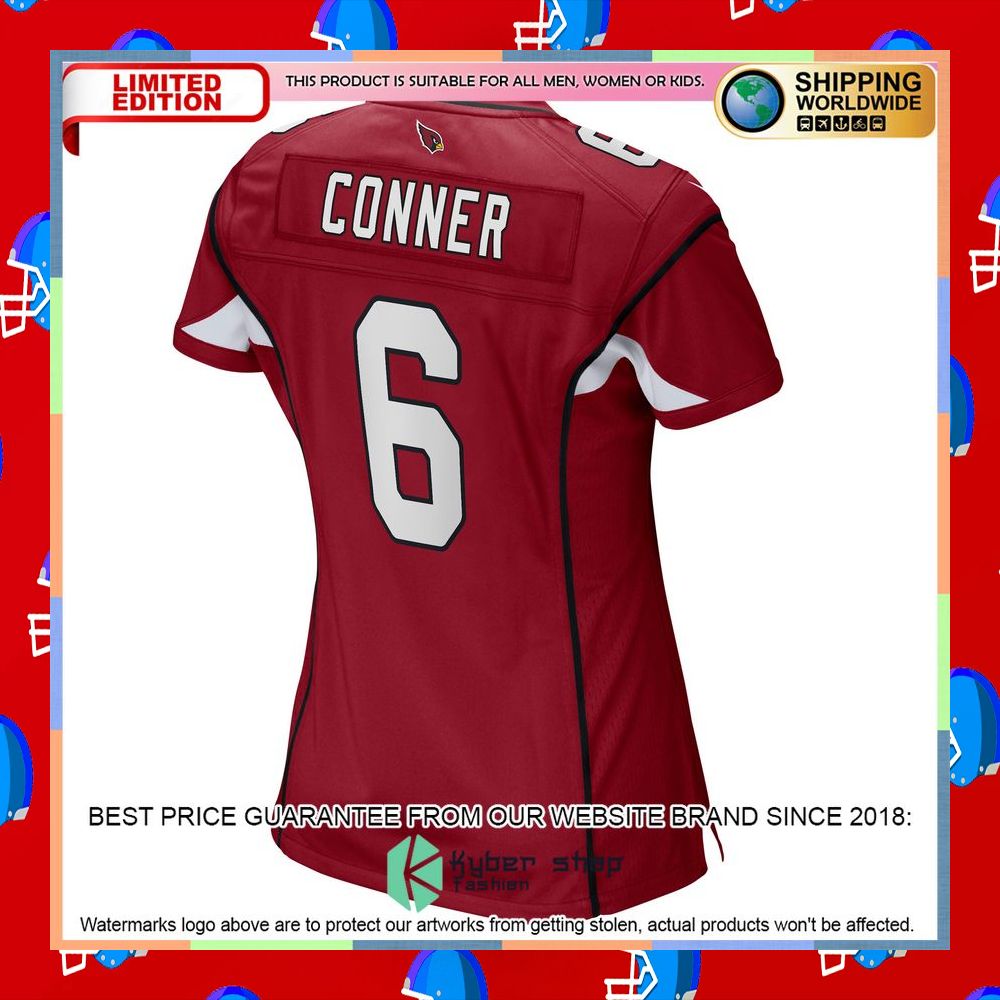 James Conner Arizona Cardinals Women's Cardinal Football Jersey 8 James Conner Arizona Cardinals Women's Cardinal Football Jersey word2