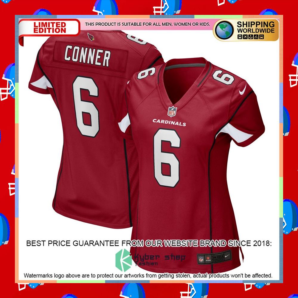 James Conner Arizona Cardinals Women's Cardinal Football Jersey 9 James Conner Arizona Cardinals Women's Cardinal Football Jersey word2