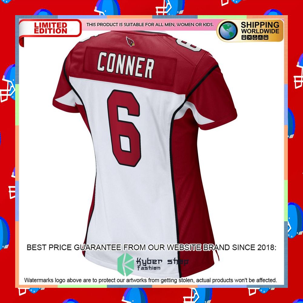 James Conner Arizona Cardinals Women's White Football Jersey 8 James Conner Arizona Cardinals Women's White Football Jersey word2