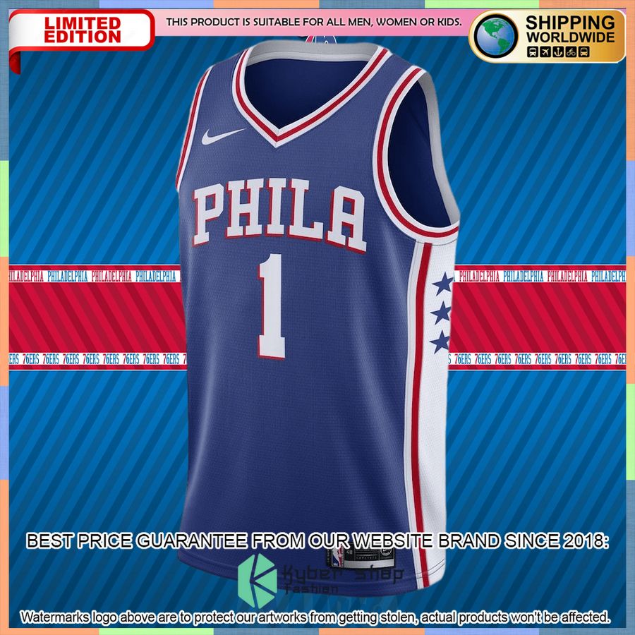 James Harden Philadelphia 76ers Nike 2021-22 Royal Basketball Jersey 5 James Harden Philadelphia 76ers Nike 2021-22 Royal Basketball Jersey word1