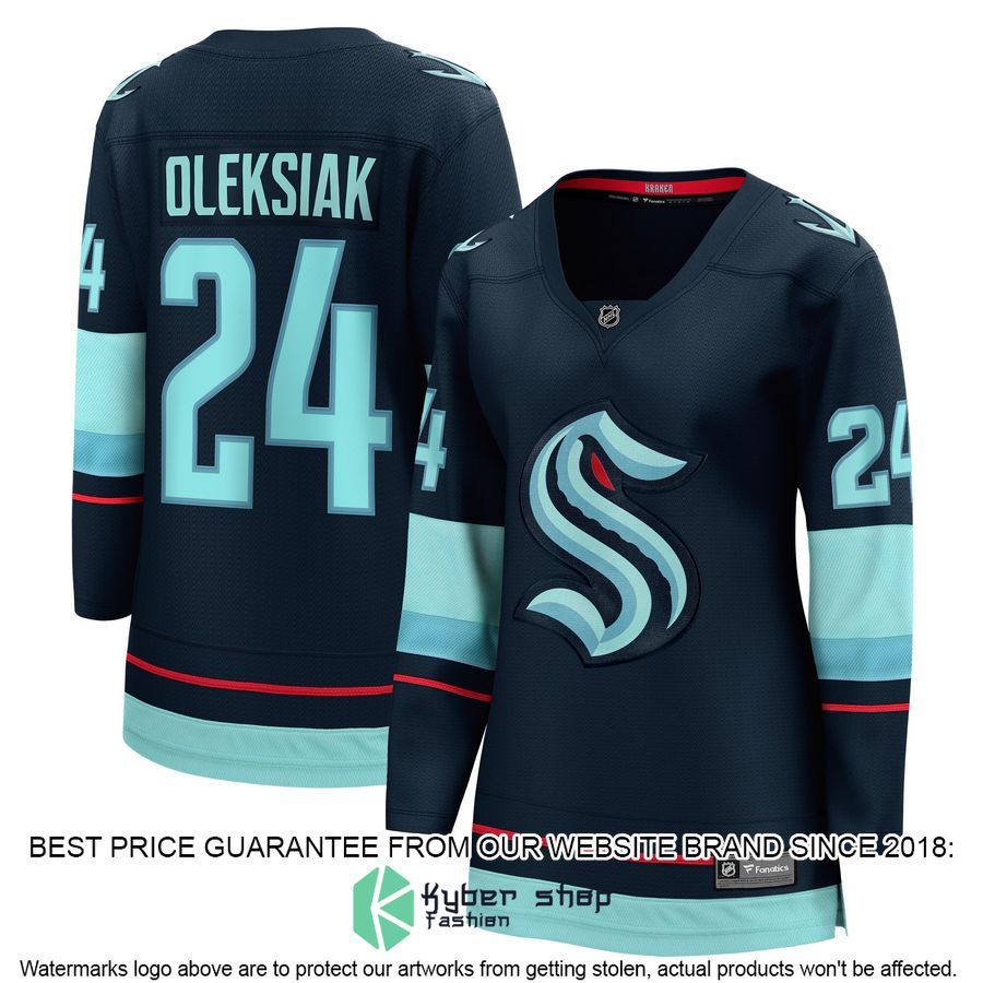 Jamie Oleksiak Seattle Kraken Women's Deep Sea Blue Hockey Jersey