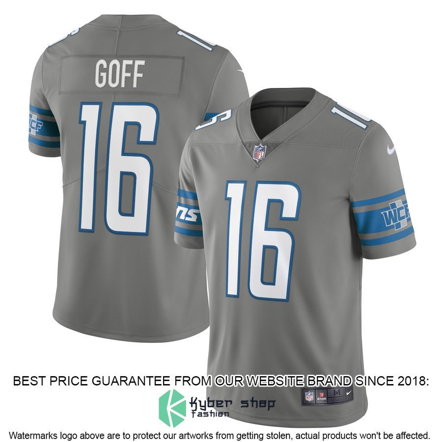 Jared Goff Detroit Lions Alternate Vapor Steel Football Jersey 4 Jared Goff Detroit Lions Alternate Vapor Steel Football Jersey word2