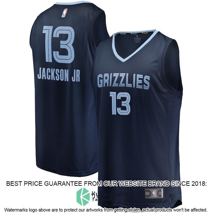 Jaren Jackson Jr. Memphis Grizzlies Player Navy Basketball Jersey