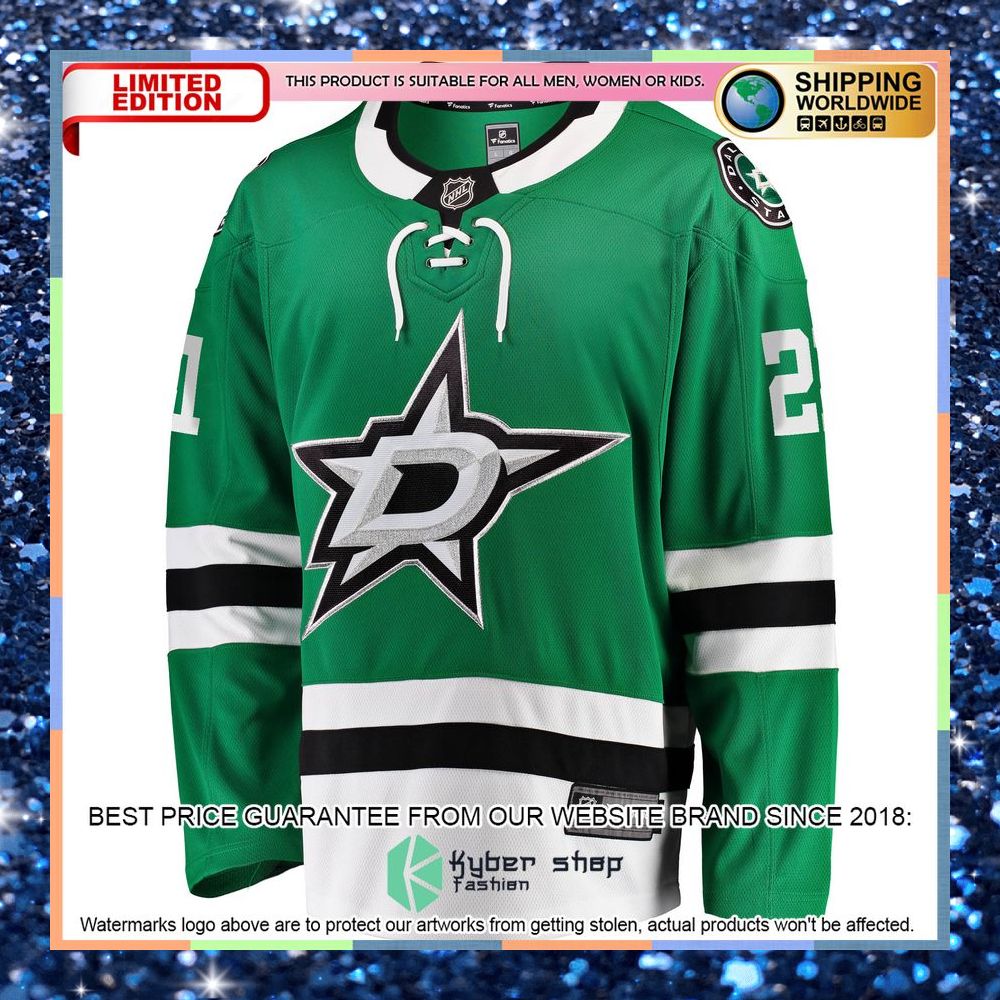 Jason Robertson Dallas Stars 2017-18 Home Replica Kelly Green Hockey Jersey 6 Jason Robertson Dallas Stars 2017-18 Home Replica Kelly Green Hockey Jersey word3