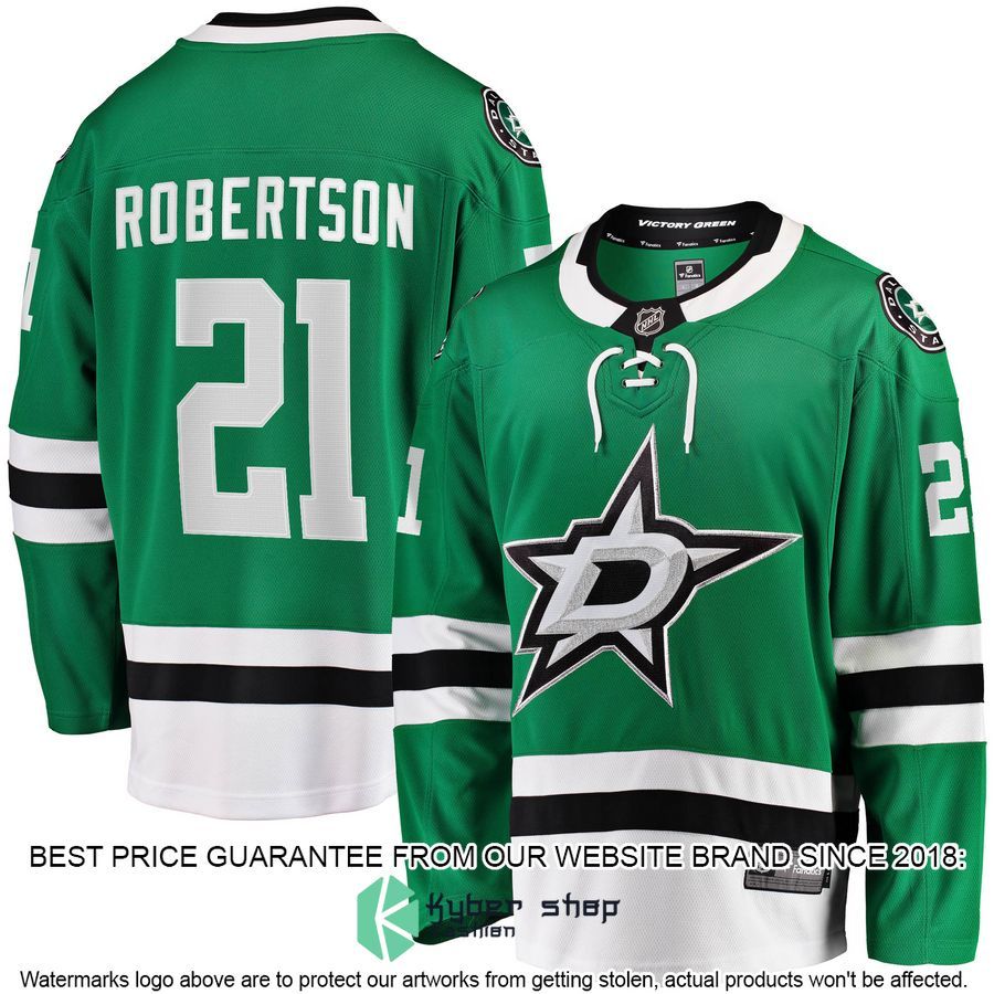 Jason Robertson Dallas Stars 2017-18 Home Replica Kelly Green Hockey Jersey 4 Jason Robertson Dallas Stars 2017-18 Home Replica Kelly Green Hockey Jersey word3