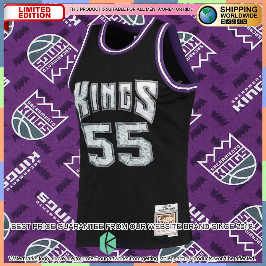 Jason Williams Sacramento Kings Mitchell & Ness 1996-97 Hardwood Classics NBA 75th Anniversary Diamond Black Basketball Jersey 5 Jason Williams Sacramento Kings Mitchell & Ness 1996-97 Hardwood Classics NBA 75th Anniversary Diamond Black Basketball Jersey word3