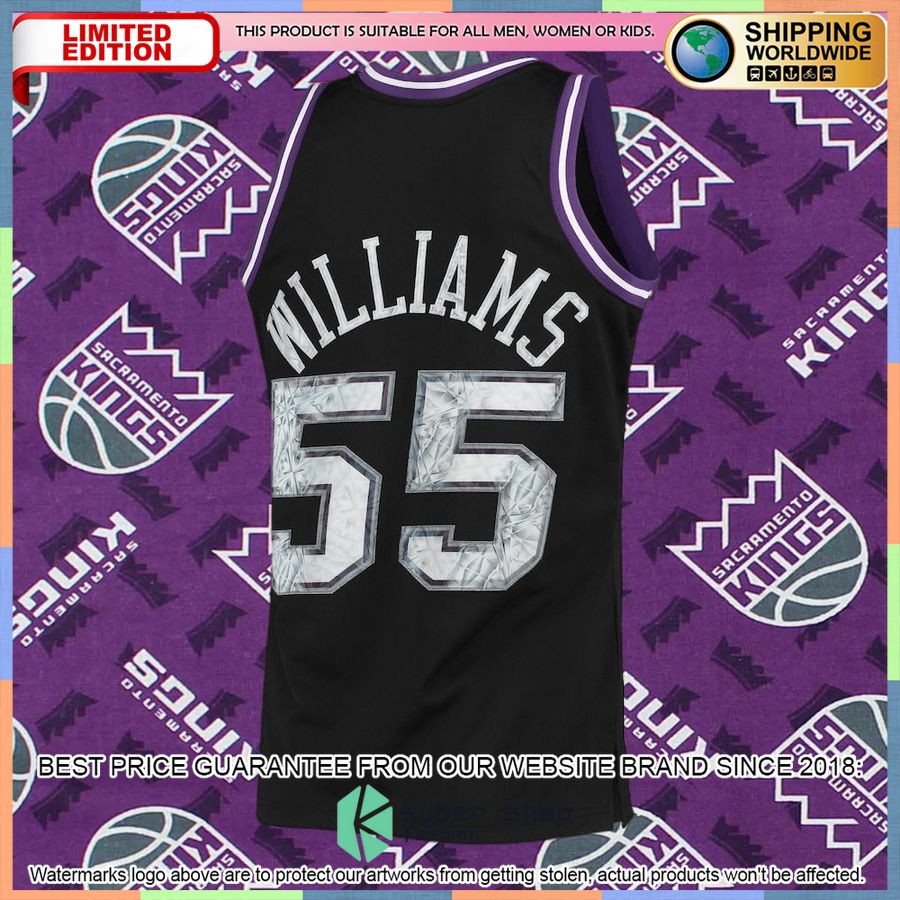 Jason Williams Sacramento Kings Mitchell & Ness 1996-97 Hardwood Classics NBA 75th Anniversary Diamond Black Basketball Jersey 6 Jason Williams Sacramento Kings Mitchell & Ness 1996-97 Hardwood Classics NBA 75th Anniversary Diamond Black Basketball Jersey word3