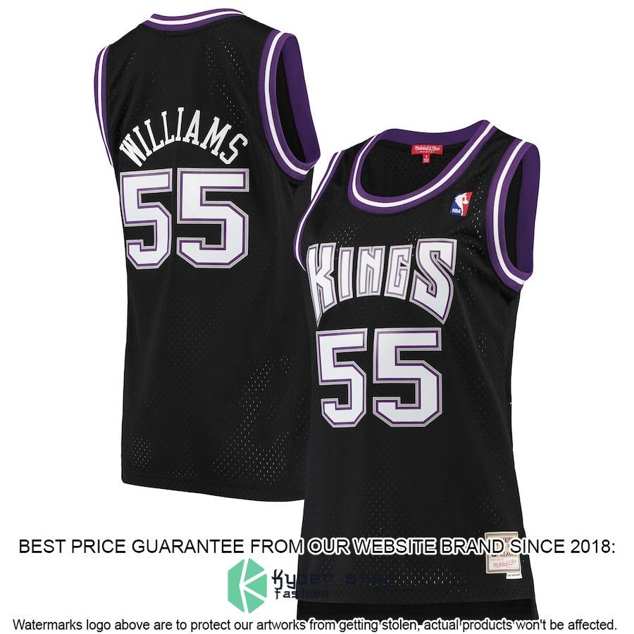 Jason Williams Sacramento Kings Mitchell & Ness Women's 2000-01 Hardwood Classics Black Basketball Jersey