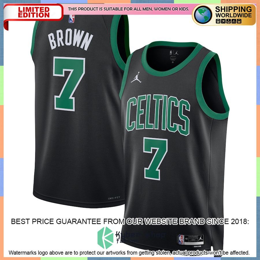 Jaylen Brown Boston Celtics Jordan Brand 2022-23 Black Basketball Jersey