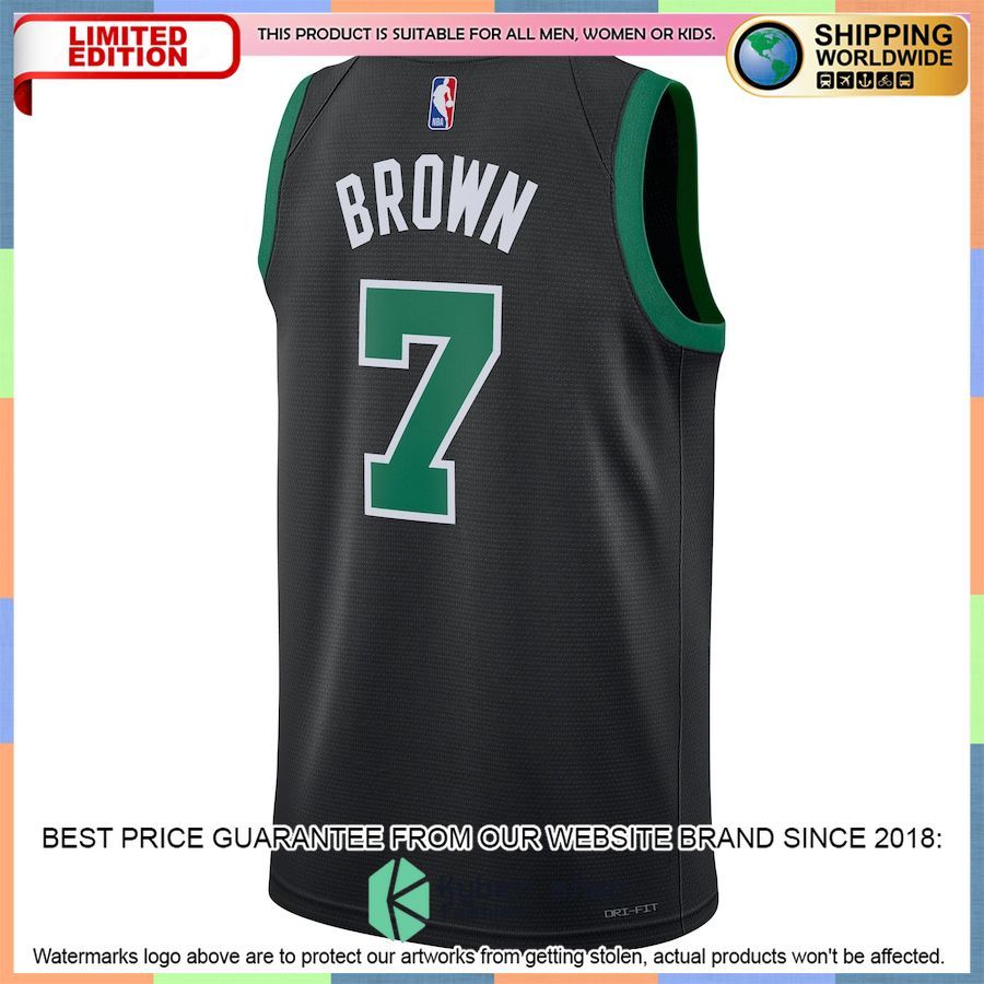 Jaylen Brown Boston Celtics Jordan Brand 2022-23 Black Basketball Jersey 3 Jaylen Brown Boston Celtics Jordan Brand 2022-23 Black Basketball Jersey word3