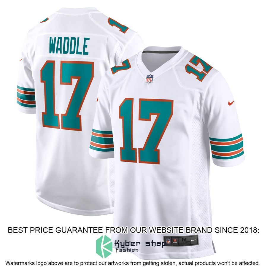 Jaylen Waddle Miami Dolphins White Football Jersey