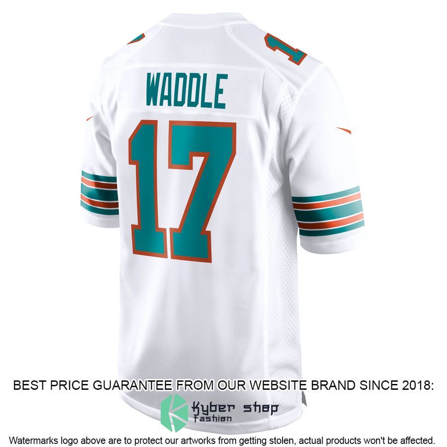 Jaylen Waddle Miami Dolphins White Football Jersey 3 Jaylen Waddle Miami Dolphins White Football Jersey word1