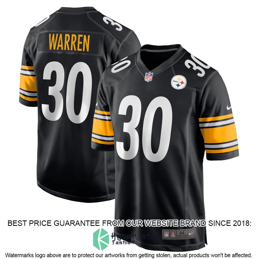 Jaylen Warren Pittsburgh Steelers Black Football Jersey 4 Jaylen Warren Pittsburgh Steelers Black Football Jersey word1