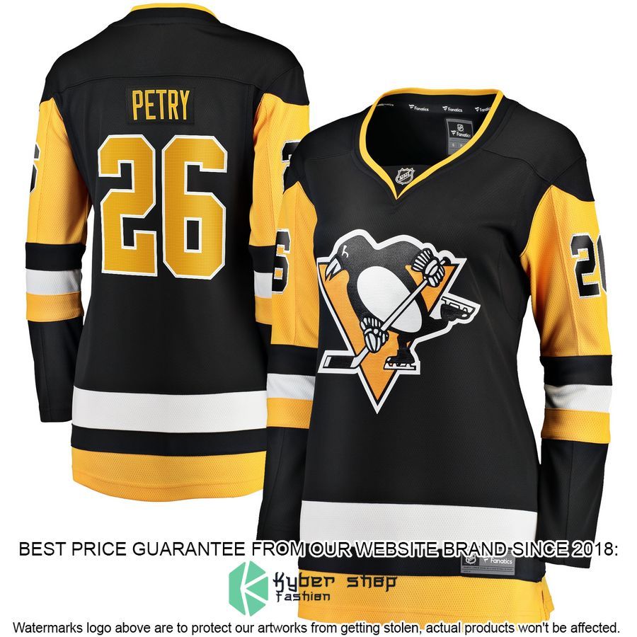 Jeff Petry Pittsburgh Penguins Women's Black Hockey Jersey