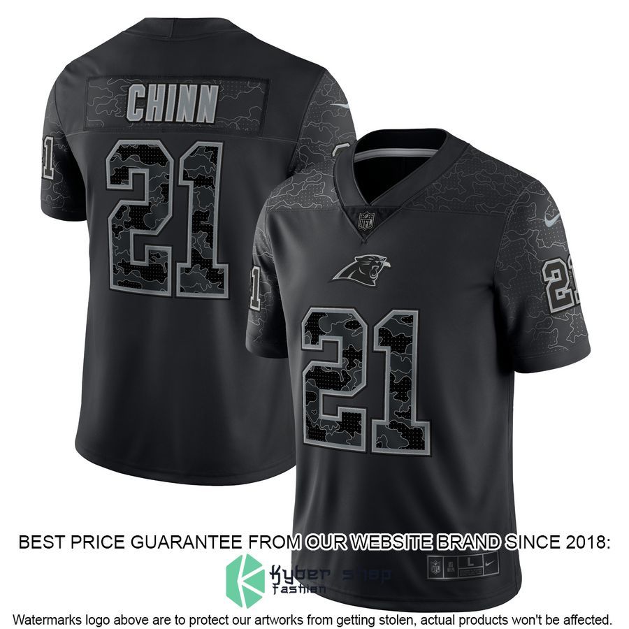 Jeremy Chinn Carolina Panthers RFLCTV Black Football Jersey