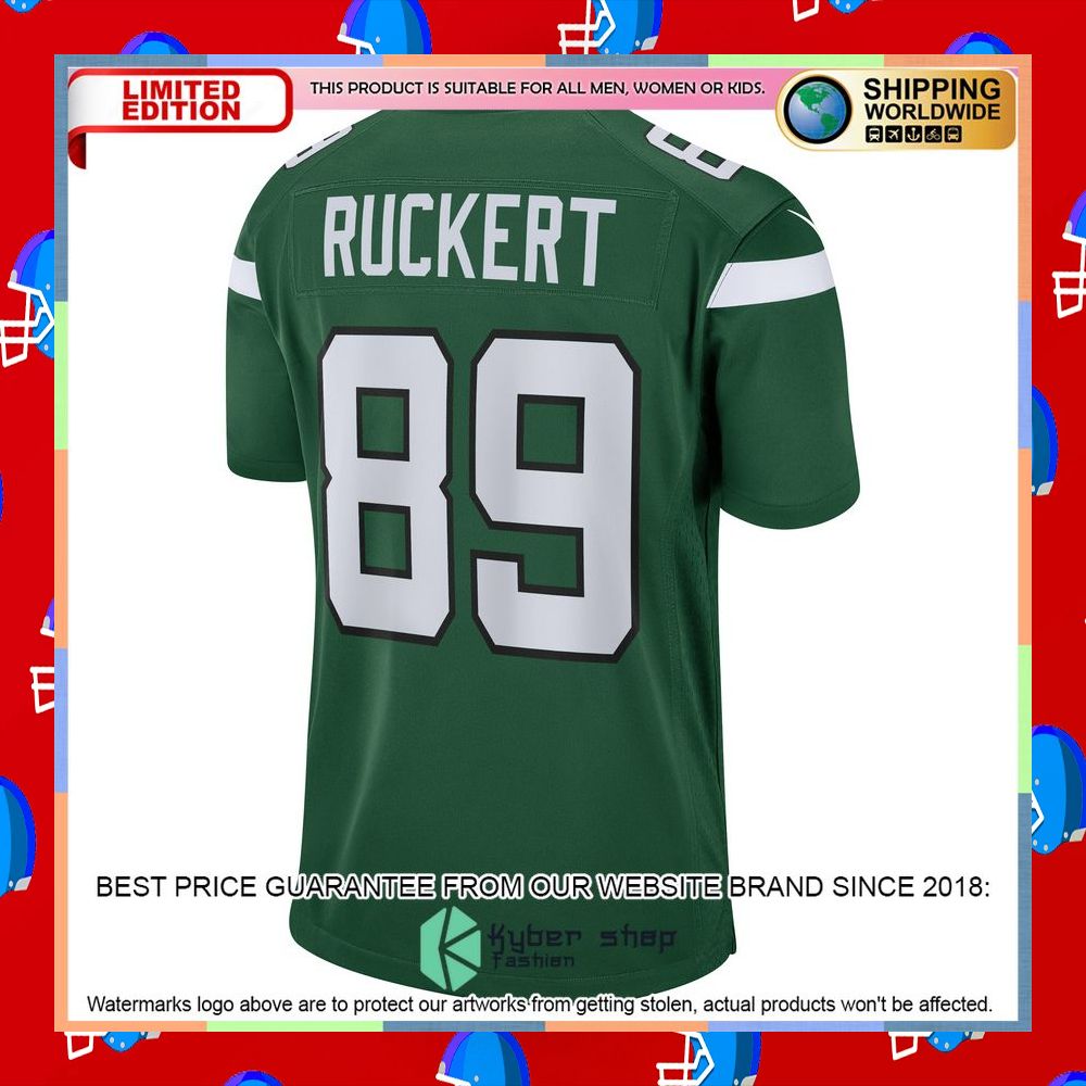 Jeremy Ruckert New York Jets Gotham Green Football Jersey 7 Jeremy Ruckert New York Jets Gotham Green Football Jersey word3