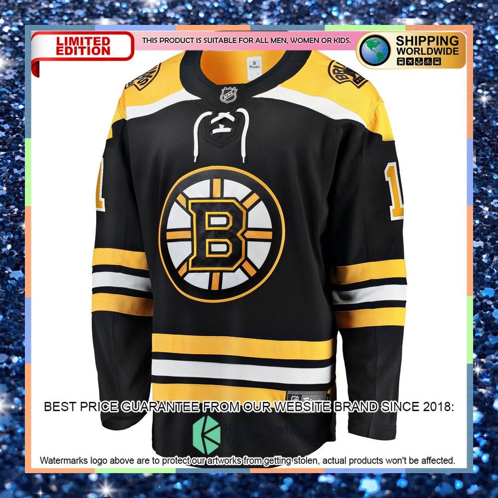 Jeremy Swayman Boston Bruins 2017-18 Home Replica Black Hockey Jersey 6 Jeremy Swayman Boston Bruins 2017-18 Home Replica Black Hockey Jersey word3