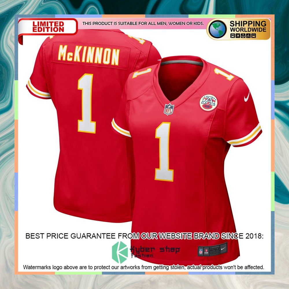 Jerick McKinnon Kansas City Chiefs Women's Red Football Jersey 5 Jerick McKinnon Kansas City Chiefs Women's Red Football Jersey word1