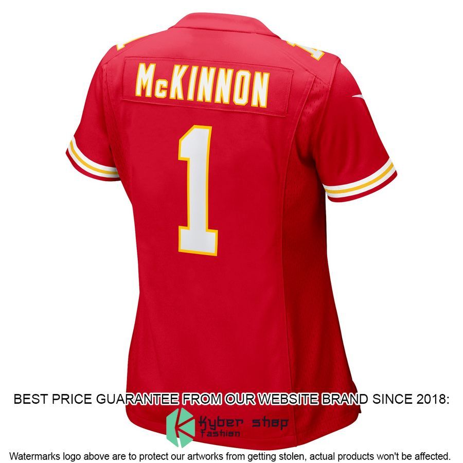 Jerick McKinnon Kansas City Chiefs Women's Red Football Jersey 3 Jerick McKinnon Kansas City Chiefs Women's Red Football Jersey word1