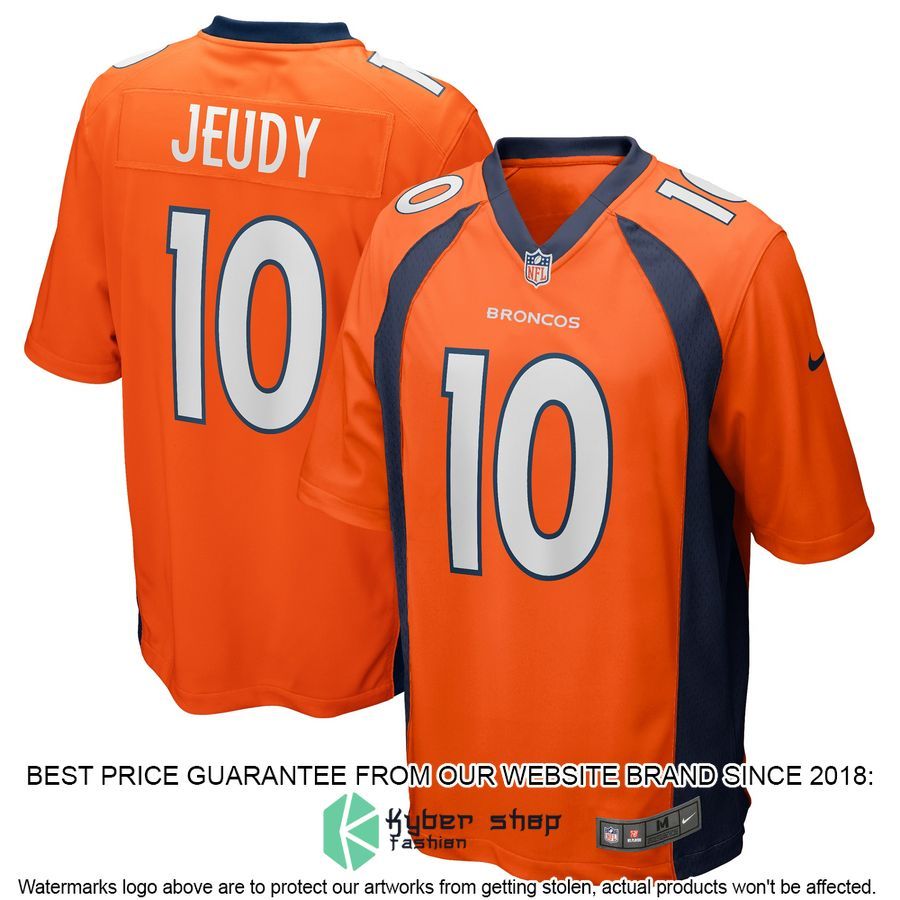 Jerry Jeudy Denver Broncos Orange Football Jersey