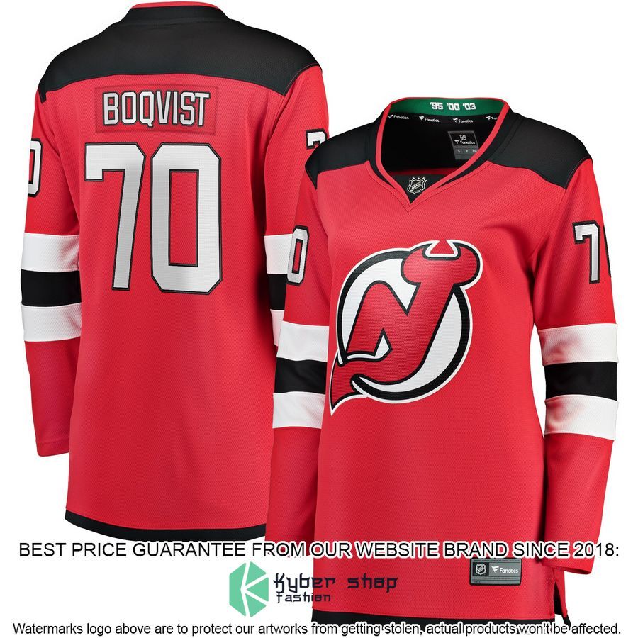 Jesper Boqvist New Jersey Devils Women's Home Red Hockey Jersey