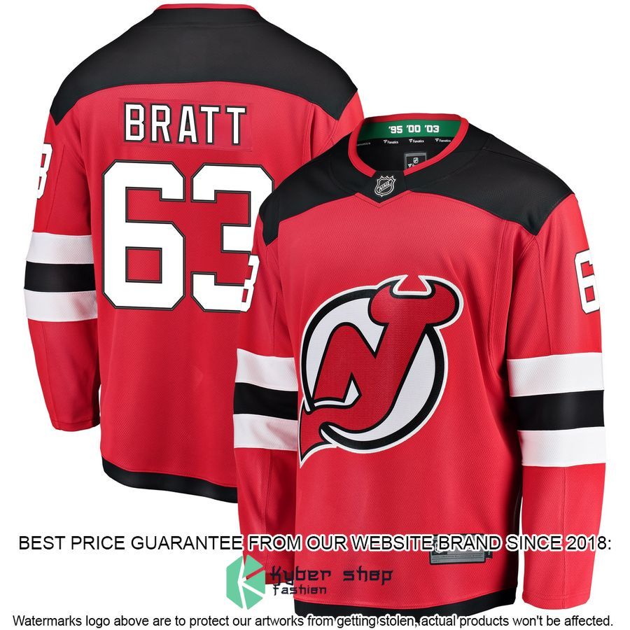 Jesper Bratt New Jersey Devils Home Red Hockey Jersey
