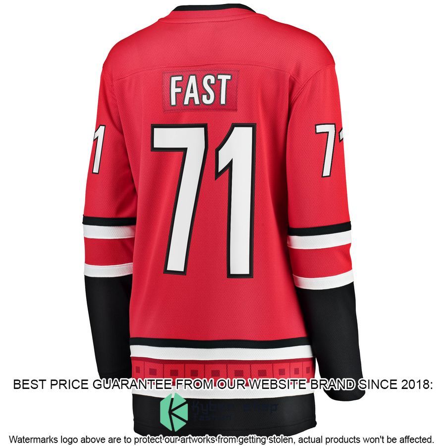 Jesper Fast Carolina Hurricanes Women's Red Hockey Jersey 3 Jesper Fast Carolina Hurricanes Women's Red Hockey Jersey word3