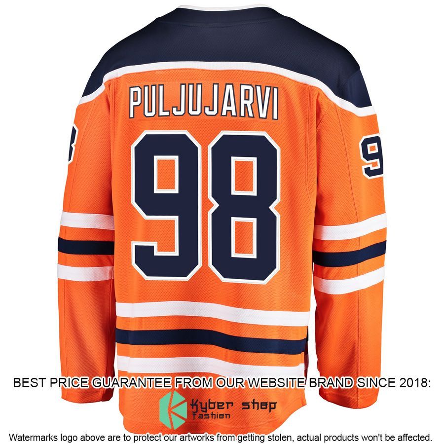 Jesse Puljujarvi Edmonton Oilers Orange Hockey Jersey 3 Jesse Puljujarvi Edmonton Oilers Orange Hockey Jersey word1