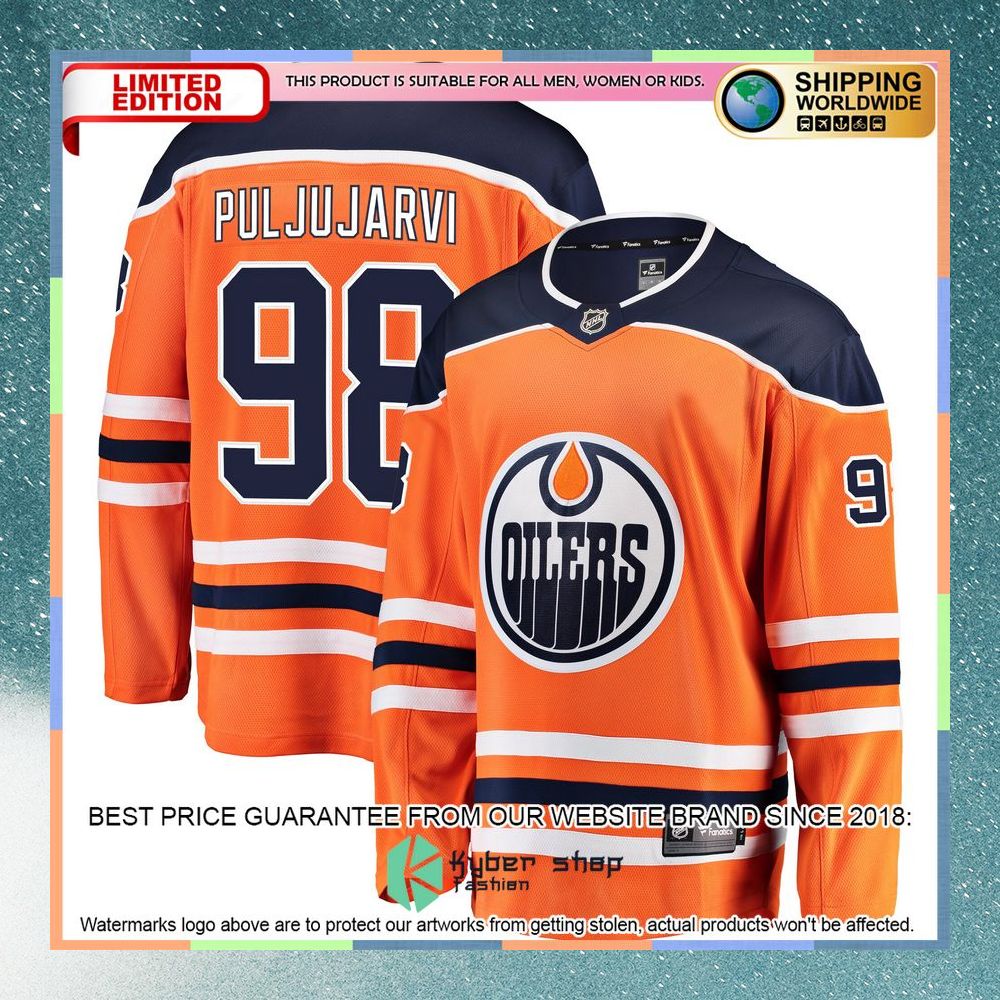 Jesse Puljujarvi Edmonton Oilers Orange Hockey Jersey 8 Jesse Puljujarvi Edmonton Oilers Orange Hockey Jersey word1