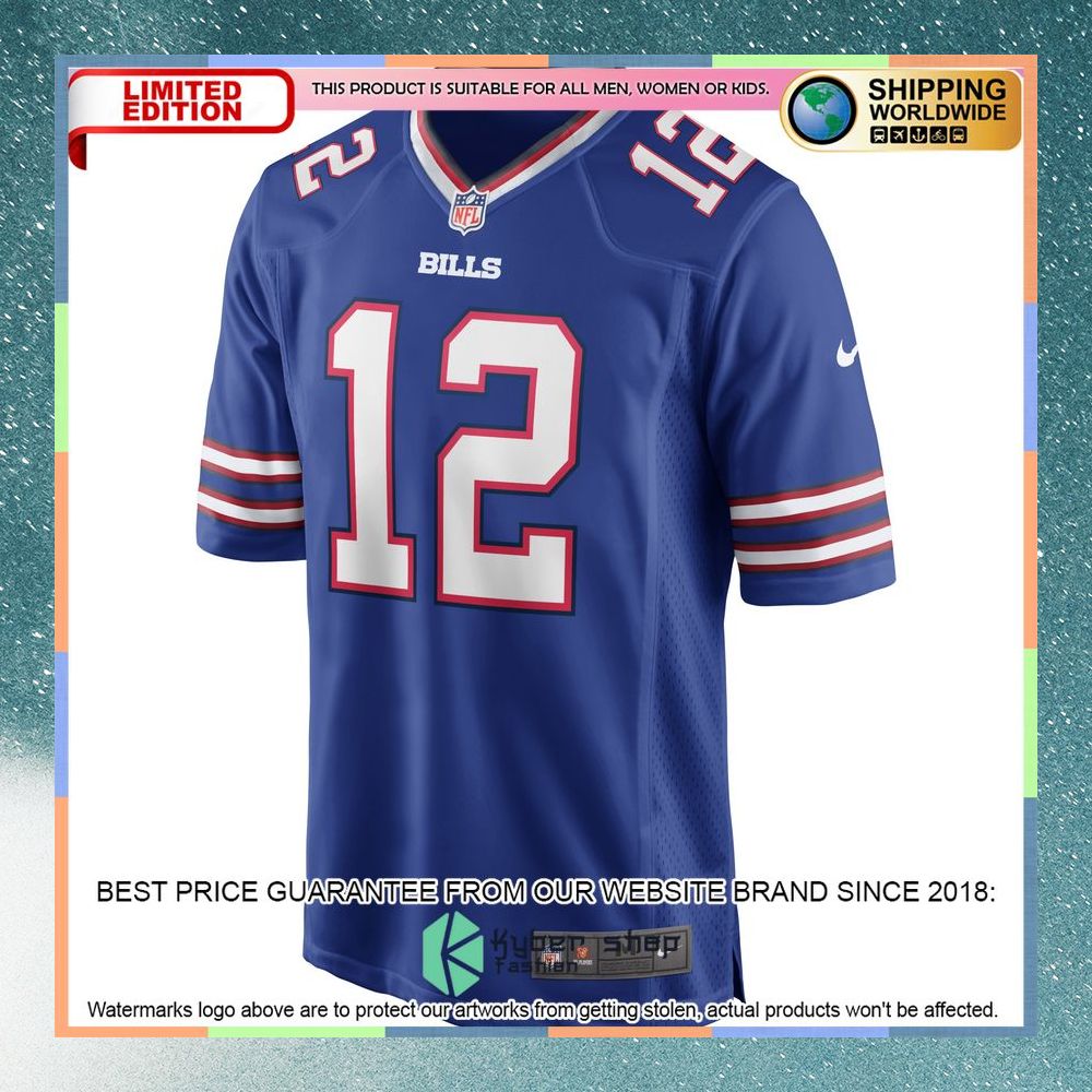 Jim Kelly Buffalo Bills Football Retired Royal Football Jersey 6 Jim Kelly Buffalo Bills Football Retired Royal Football Jersey word1