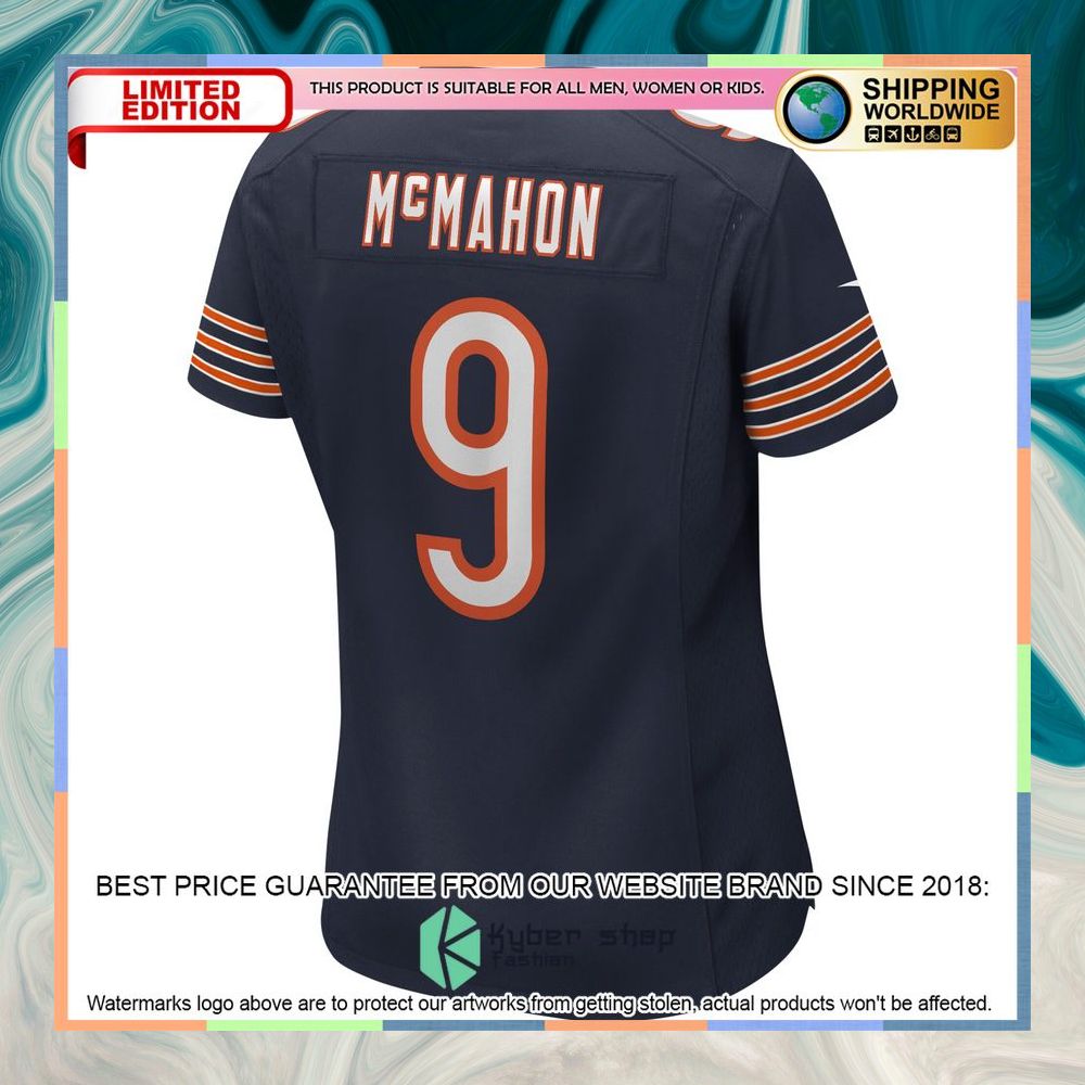 Jim McMahon Chicago Bears Women's Football Navy Football Jersey 7 Jim McMahon Chicago Bears Women's Football Navy Football Jersey word3