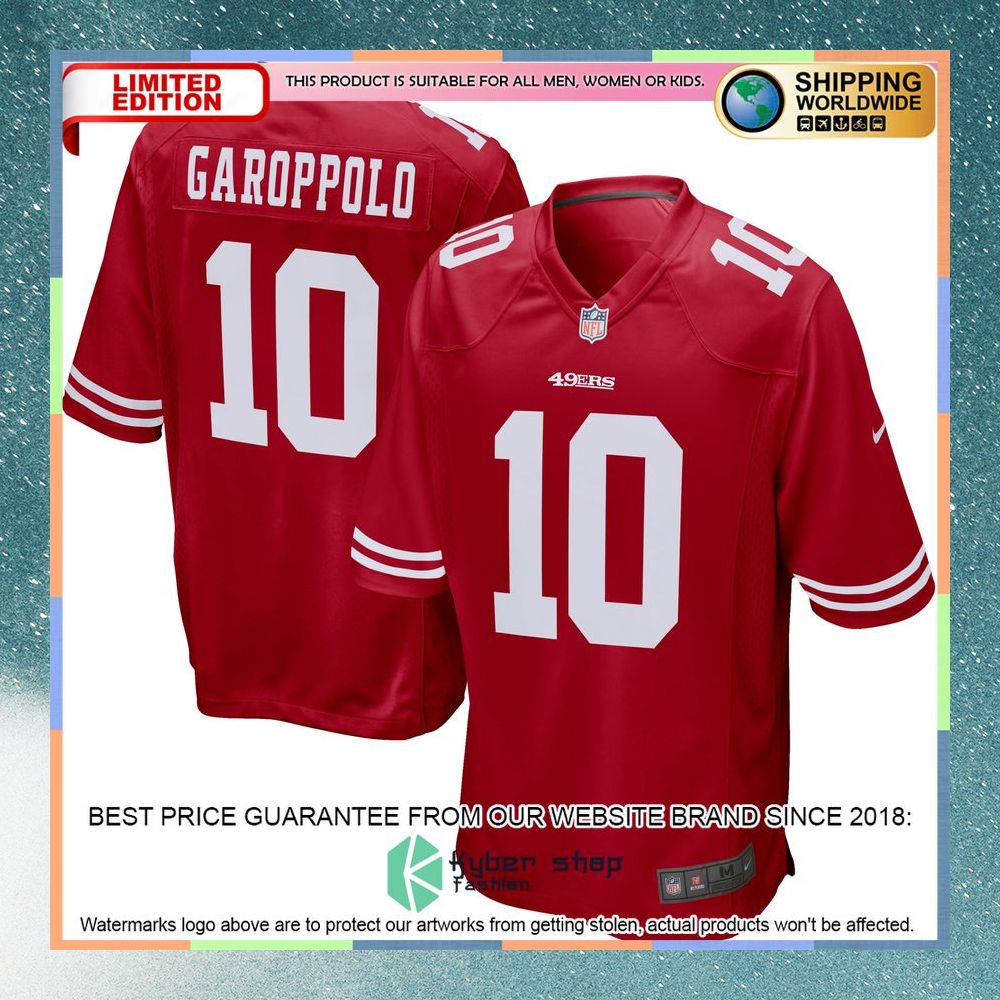 Jimmy Garoppolo San Francisco 49ers Scarlet Football Jersey 5 Jimmy Garoppolo San Francisco 49ers Scarlet Football Jersey word2