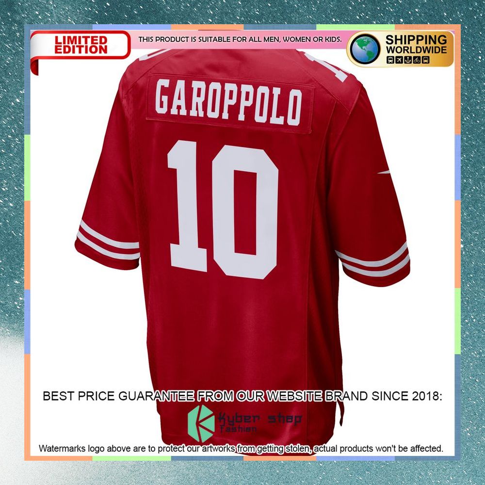 Jimmy Garoppolo San Francisco 49ers Scarlet Football Jersey 7 Jimmy Garoppolo San Francisco 49ers Scarlet Football Jersey word2