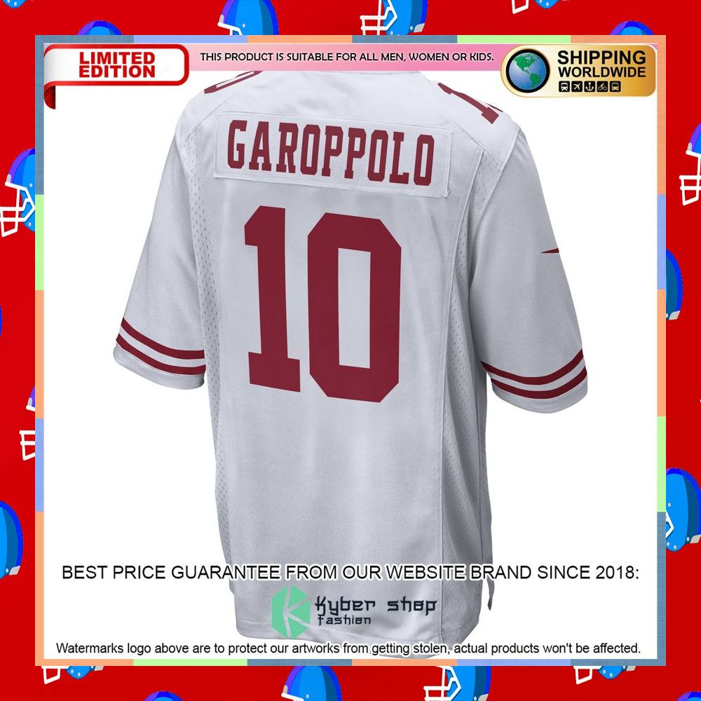 Jimmy Garoppolo San Francisco 49ers White Football Jersey 7 Jimmy Garoppolo San Francisco 49ers White Football Jersey word2