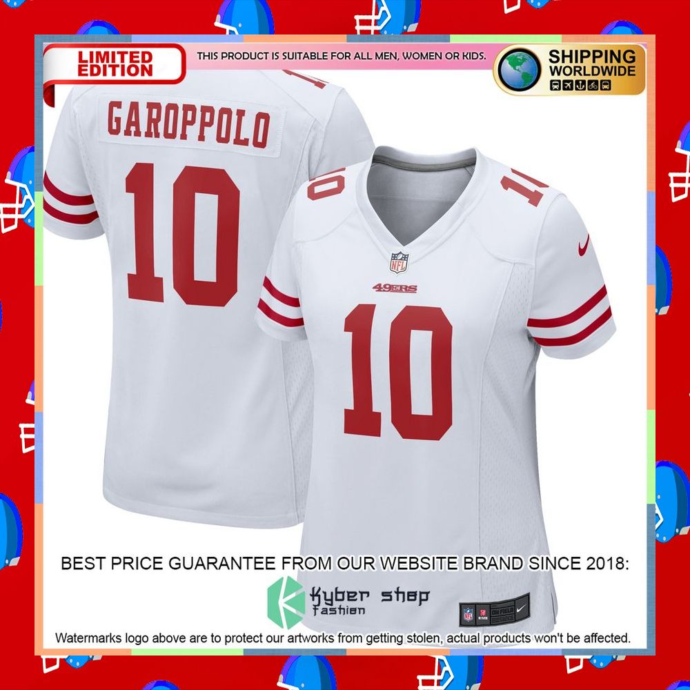 Jimmy Garoppolo San Francisco 49ers Women's Team Color White Football Jersey 8 Jimmy Garoppolo San Francisco 49ers Women's Team Color White Football Jersey word3